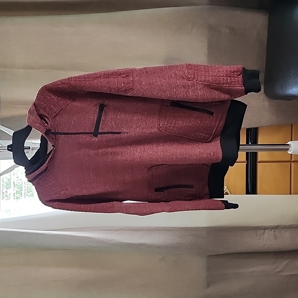 Buffalo David Bitton Red Zip Up Sweatshirt Sz L